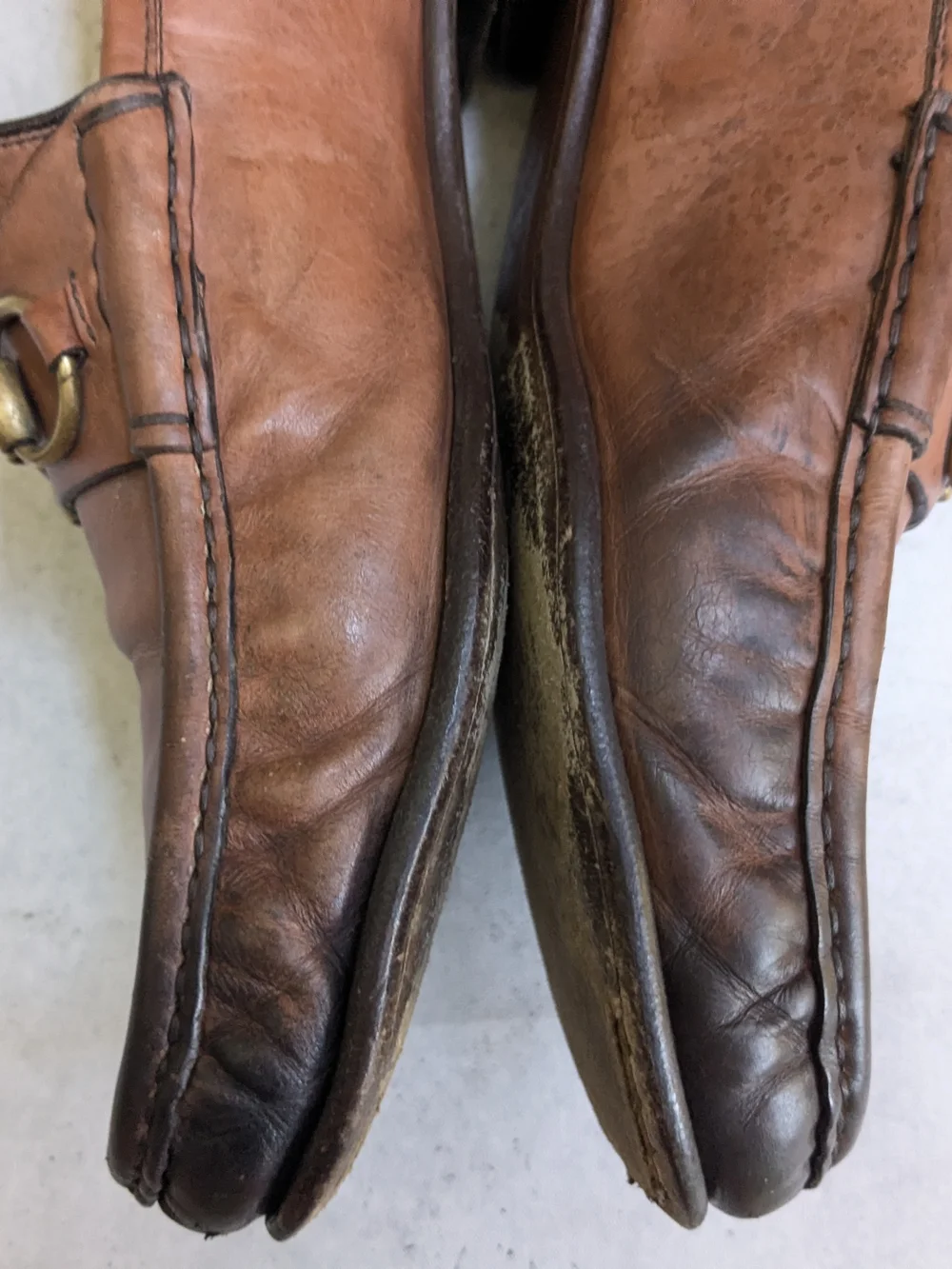 Gucci Horsebit Loafers Brown Men US 9.5 Leather Slip Ons Leather Italy - Picture 6 of 15